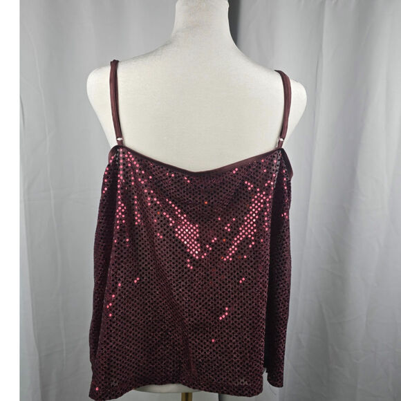VINTAGE Y2K VENEZIA  SPAGHETTI STRAP TANK TOP SEQUINS CLUB Med.-Large See Photos - Picture 4 of 9